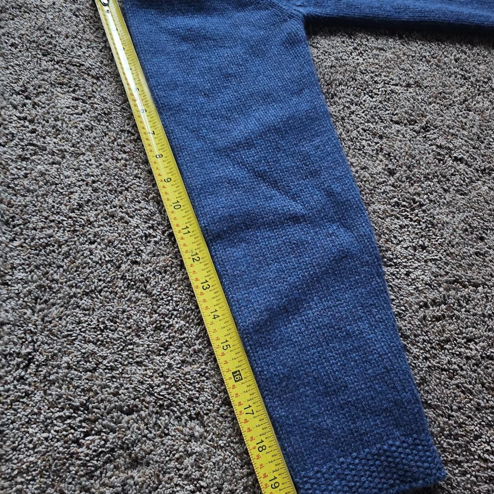 L.L. Bean Blue Wool Blend Button-Up Sweater - Picture 8 of 8
